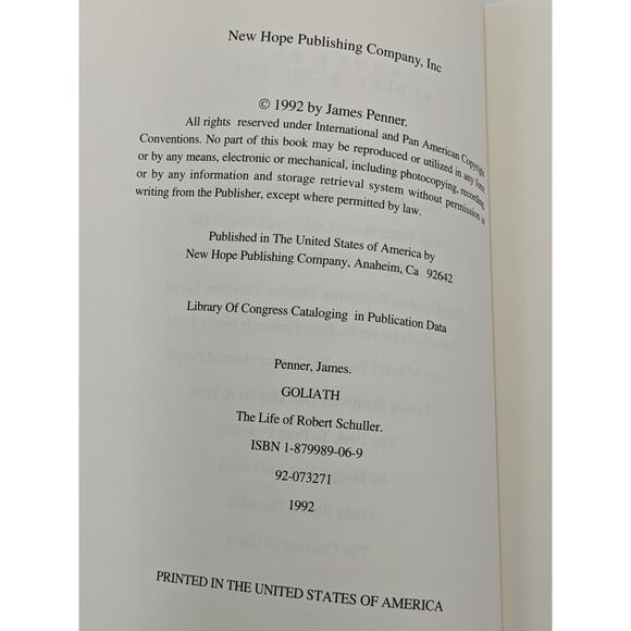 Goliath Life Of Robert Schuller By James Penner Leather Bound Collectors Edition - Picture 11 of 15